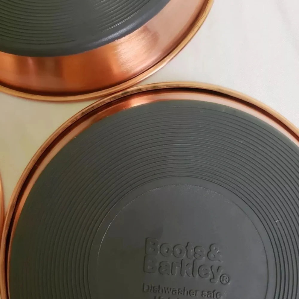 Bundle of 3 x Boots & Barkley Copper Pet Dishes NEW